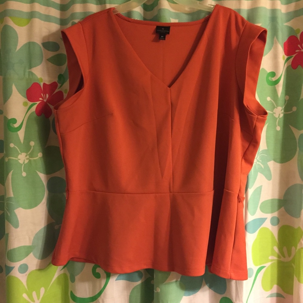 Coral Peplum top